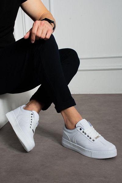 L.A Polo Thick Sole White Men's Sneaker