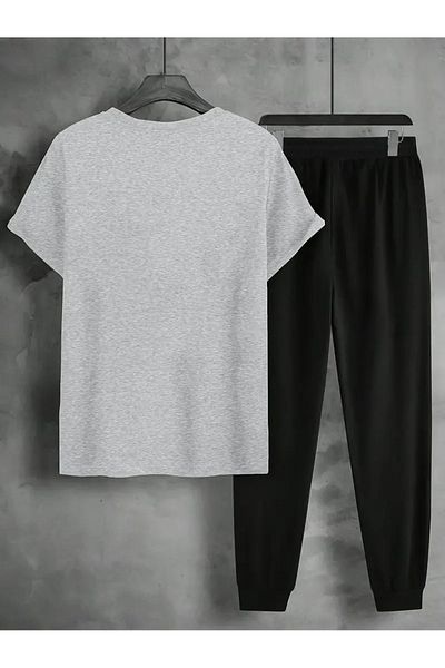 PAVRO Deer Printed Oversize Jogger Tracksuit