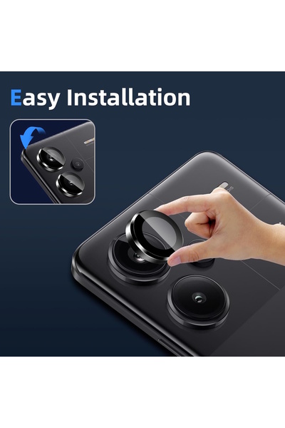 m.tk moveteck Xiaomi Redmi Note 13 Pro+ Plus Compatible Camera Protection Lens Protector Tempered Glass with Application Apparatus