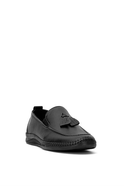 Ayakkabı Fuarı Elit Asbor4242C Men's Genuine Leather Casual Shoes Black