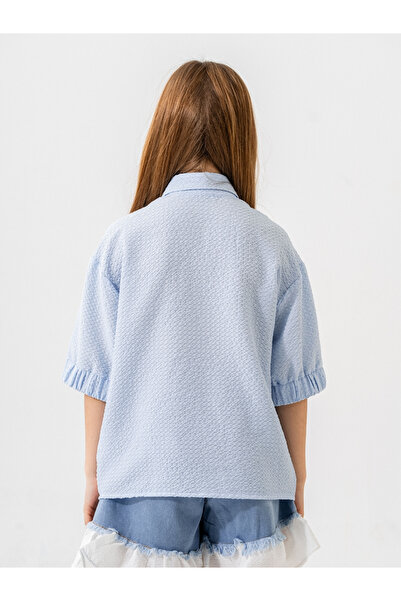 GİYİCEM TEKSTİL Cămașă elastică pentru gură pentru fete 3163