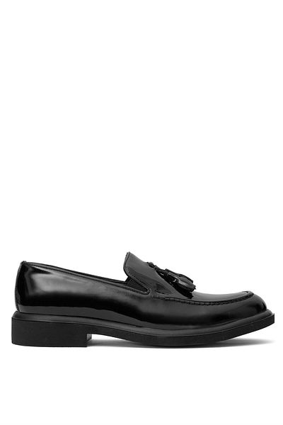Ayakkabı Fuarı Elite Slgvf010R - Men's Black Patent Leather Genuine Leather Classic Shoes