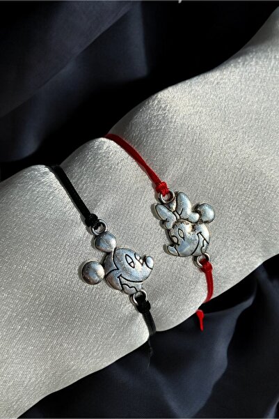 Diamara Designs Minnie ve Mickey Mouse Çift Bileklik BFF Arkadaşlık Bileklik ...
