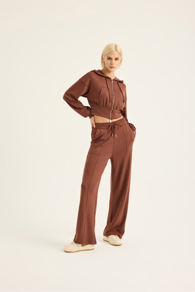 SEVİLEN Σετ από μαλακό ύφασμα Crop Sweat