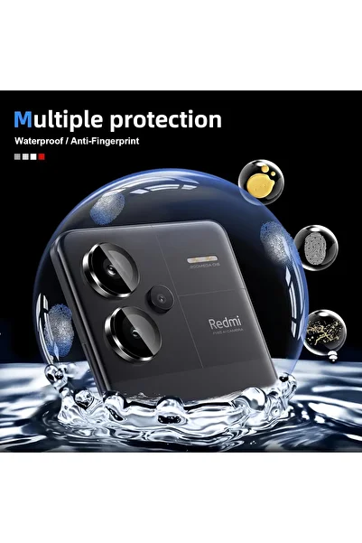 m.tk moveteck Xiaomi Redmi Note 13 Pro+ Plus Compatible Camera Protection Lens Protector Tempered Glass with Application Apparatus