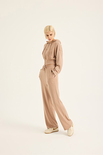 SEVİLEN Σετ από μαλακό ύφασμα Crop Sweat