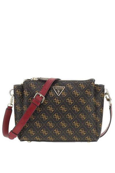 Guess Women's Brown Patterned Noelle Lux Shoulder Bag