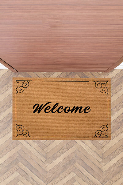 Pratixstore Mind Çerçeveli Welcome Tasarımlı Kapı Önü Paspası - Şık, Dayanıkl...
