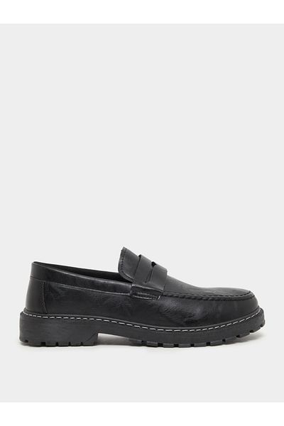 Styli Solid Slip On Loafers