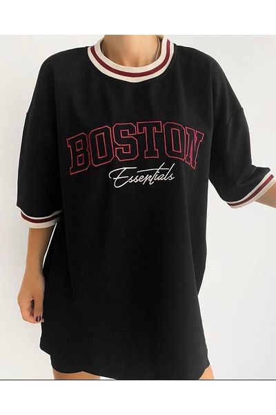 İLKCET MODA Μπλουζάκι Boston Oversize Unisex