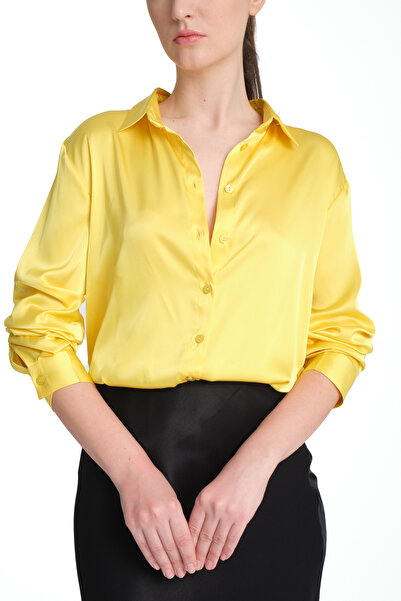 veirawear Yellow Satin Shirt - Stylish and Comfortable Design