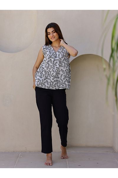 Sanskrutihomes By Styli Floral Printed Cotton Top and Pyjama Set