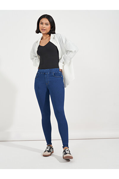 Styli Solid High Rise Skinny Fit Jeggings with Pockets