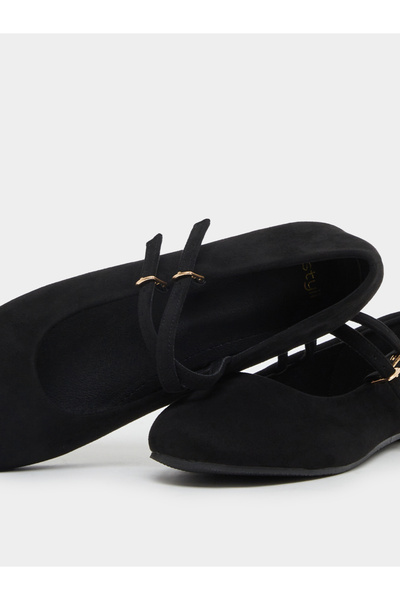 Styli Mary Jane Ballerinas Shoes with Buckle Closure