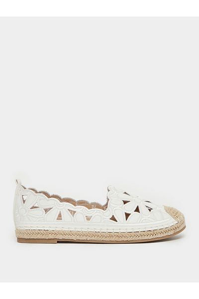 Styli Embroidered Cut Out Espadrille Shoes