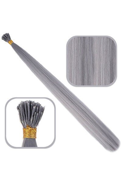 Mina Peruk Fibre sintetice pentru coafura - păr colorat - gri închis - 100 buc