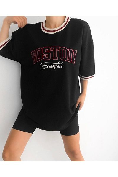 İLKCET MODA Μπλουζάκι Boston Oversize Unisex