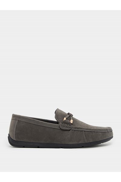Styli Faux Suede Slip On Loafers