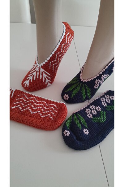 Papatyam 2 Adet El Örgüsü Çeyizlik Tunus İşi Patik/Tunus İşi Patik/El İşi Patik/Örgü Patik/Tunus/El İşi/bohça