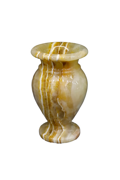 taru pasaj Oniks Doğal Taş Küp Vazo – 12 cm Dekoratif El Yapımı Ürün