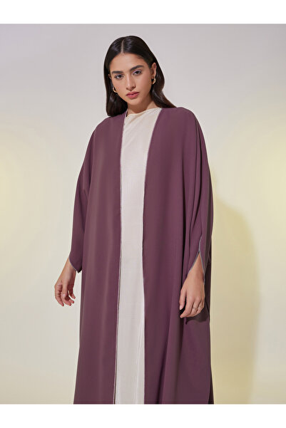 Take Two By Styli Contrast Stitching Trims Batwing Sleeve Detail Kimono