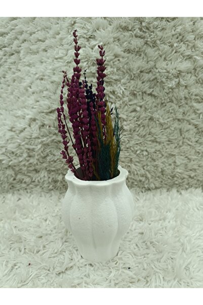 twins home art مزهرية مزخرفة بمسحوق الحجر - وعاء زهور مطلي بالورنيش