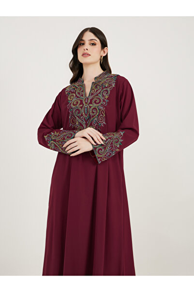 Maxim Creation By Styli Multi Dori Work Notch Neck Kaftan