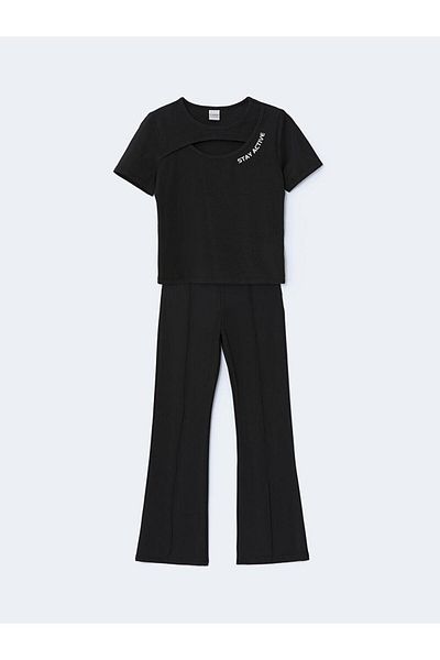 LC Waikiki Crew Neck Girls T-Shirts and Leggings