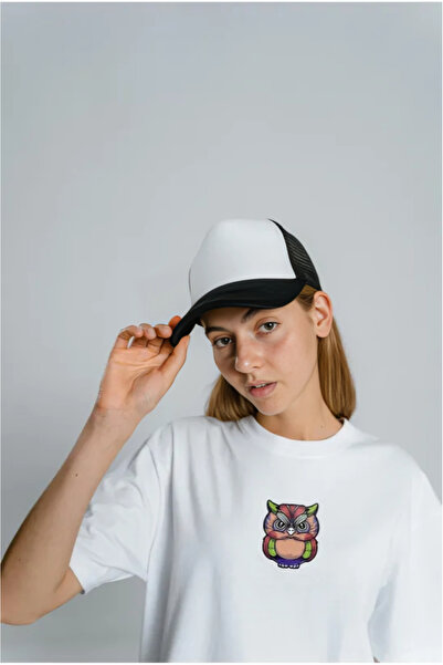 HOFFNUNG Tricou unisex din bumbac supradimensionat cu guler rotund