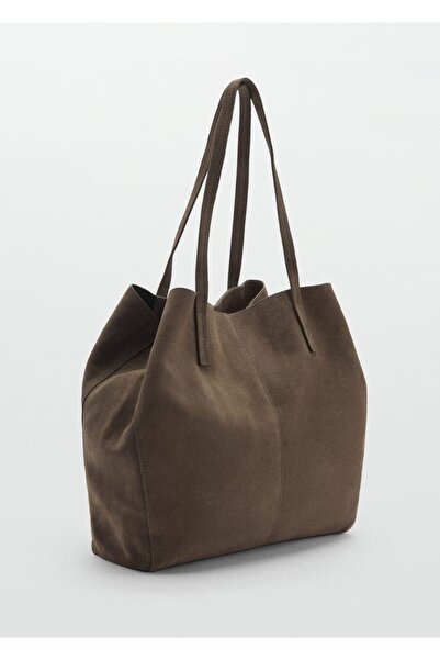 MANGO Woman Süet shopper çanta
