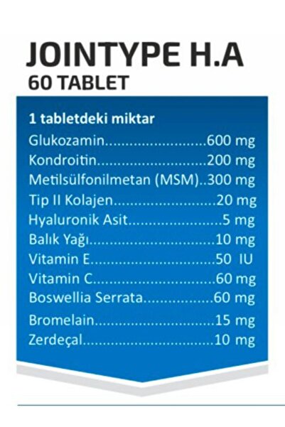 Saral İlaç Jointype H.a Kedi Ve Köpekler Için Eklem Kemik Kas Desteği Glukozamin Kondroitin Msm Tip Iı Kolajen