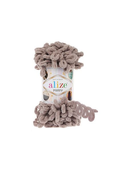 Alize Βρεφική κουβέρτα πλεκτή στο χέρι Puffy 268 - 1 πέτρινο νήμα πλεκτό στο χέρι
