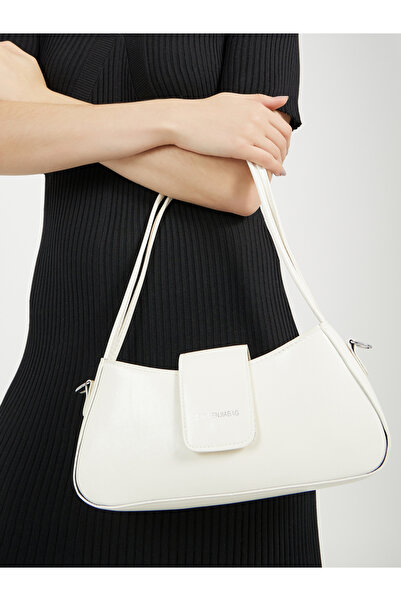 Styli Plain Baguette Bag with Detachable Strap