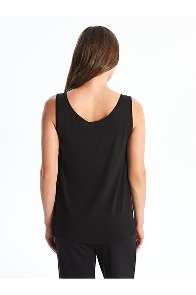 LC Waikiki Black Maternity U Neck Plain Tank Top (S4)