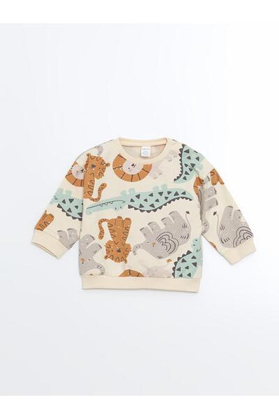 LC Waikiki Crew Neck Sweatshirt and Sweatpants for Baby Boy - Set of 2