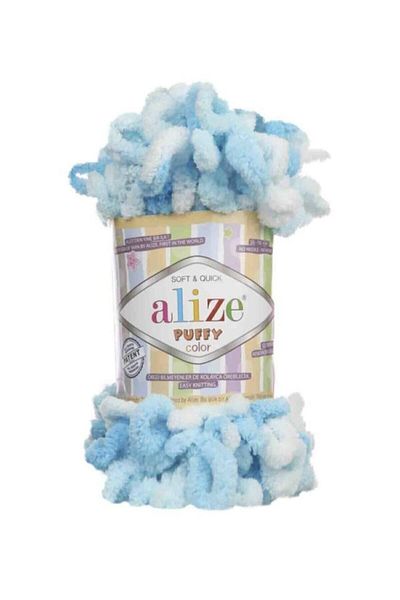 Alize 5 bucăți fire de tricotat manual Puffy Color - 1 pachet 5924