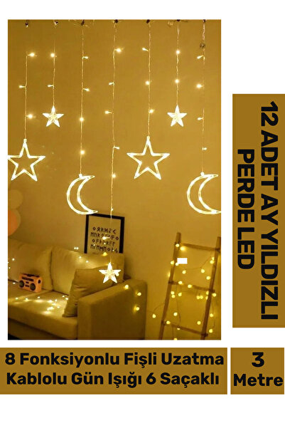 Carlburn Özel Üretim 8 Fonksiyonlu Fişli Uzatma Kablolu Gün Işığı 6 Saçaklı 1...