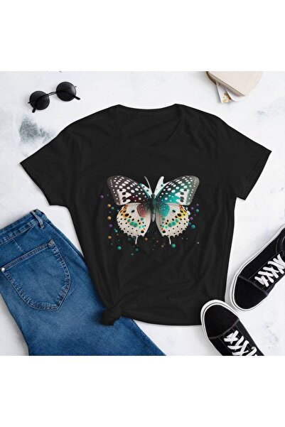 HOFFNUNG Γυναικείο μπλουζάκι με στάμπα πεταλούδας σε μέγεθος