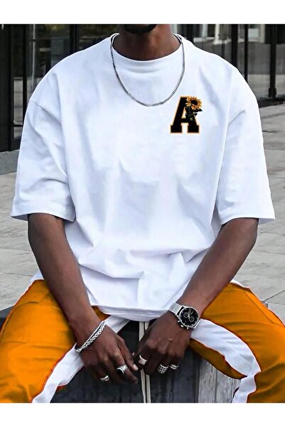 HOFFNUNG TRIUC UNISEX OVERSIZE CU GÂTUL CREAȚI CU IMPRIMARE A SCRISĂ