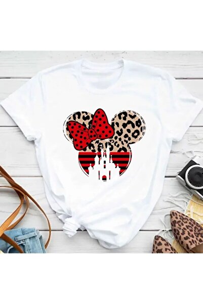 HOFFNUNG M.Mouse Minnie Print Unisex T-Shirt Large Size