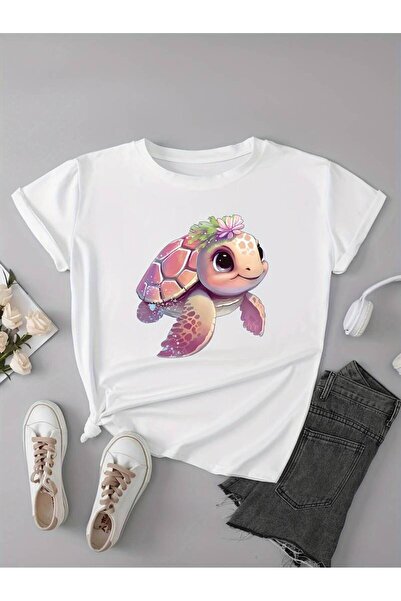 HOFFNUNG Μπλουζάκι με σχέδιο χελώνας μεγάλου μεγέθους