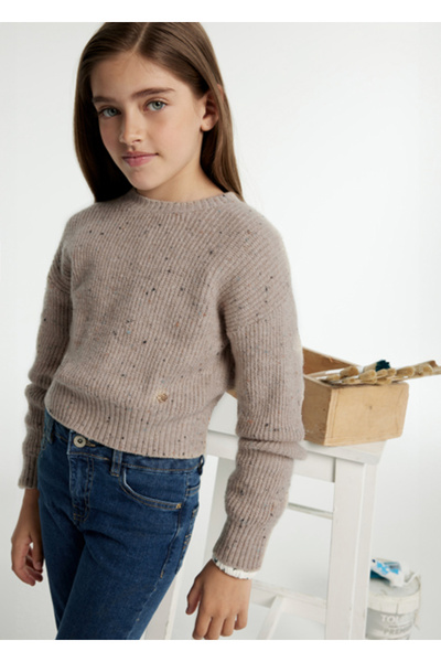 MAYORAL Beige Girl's Sweater - 07305 010