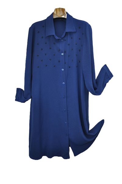 elma abone Plus Size Ayrobin Stone Tunic Shirt