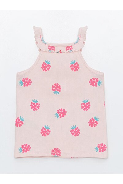 LC Waikiki Crew Neck Printed Baby Girl Undershirt (S4)