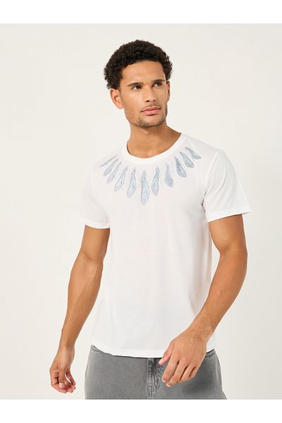 Styli Placement Print Crew Neck Oversized T-Shirt