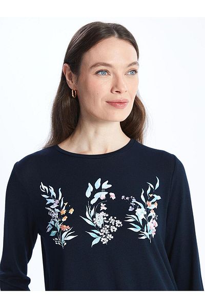 LC Waikiki Bluză de damă cu mânecă lungă florală cu decolteu