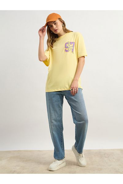 Warner Bros Graphic Print Round Neck Oversized T-Shirt