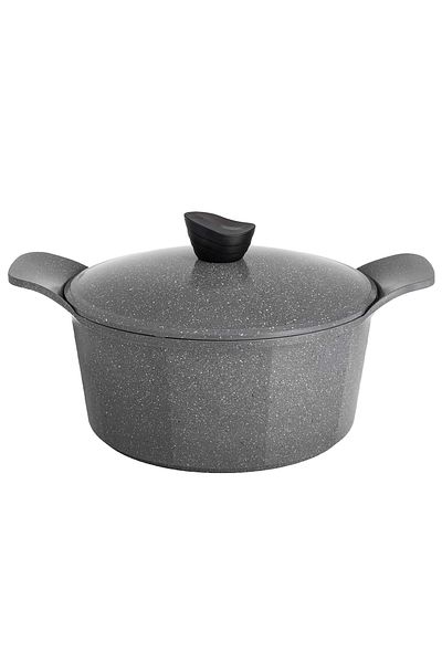 Badraig 16-Piece Granite Cookware Set Saudi Made- Grey