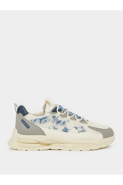 Styli Chunky Sole Abstract Print Lace Up Sneakers