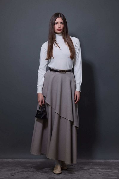 Tailors Room Allerli Βαμβακερή Φούστα - Mink